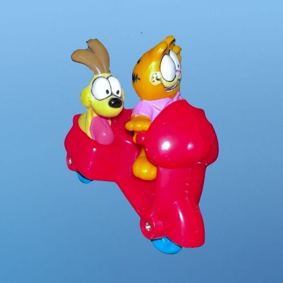 Vintage 1981 Garfield the Cat & Odie Scooter Figure 2” - Picture 4 of 6